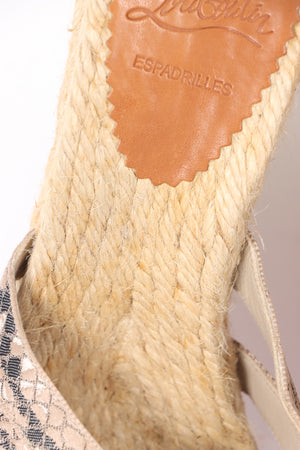 CHRISTIAN LOUBOUTIN 'Tiburon' Espadrilles Wedge Sandals (37)