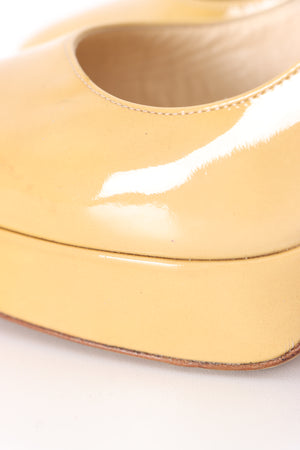 JIMMY CHOO Mustard Yellow Patent Leather Platform Heels (40)