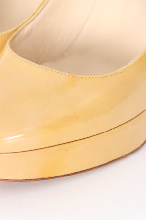 JIMMY CHOO Mustard Yellow Patent Leather Platform Heels (40)