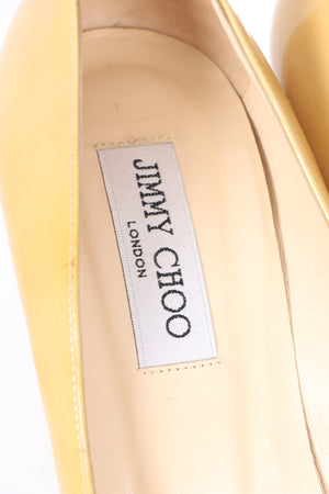 JIMMY CHOO Mustard Yellow Patent Leather Platform Heels (40)