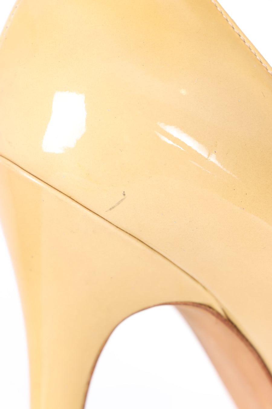 JIMMY CHOO Mustard Yellow Patent Leather Platform Heels (40)