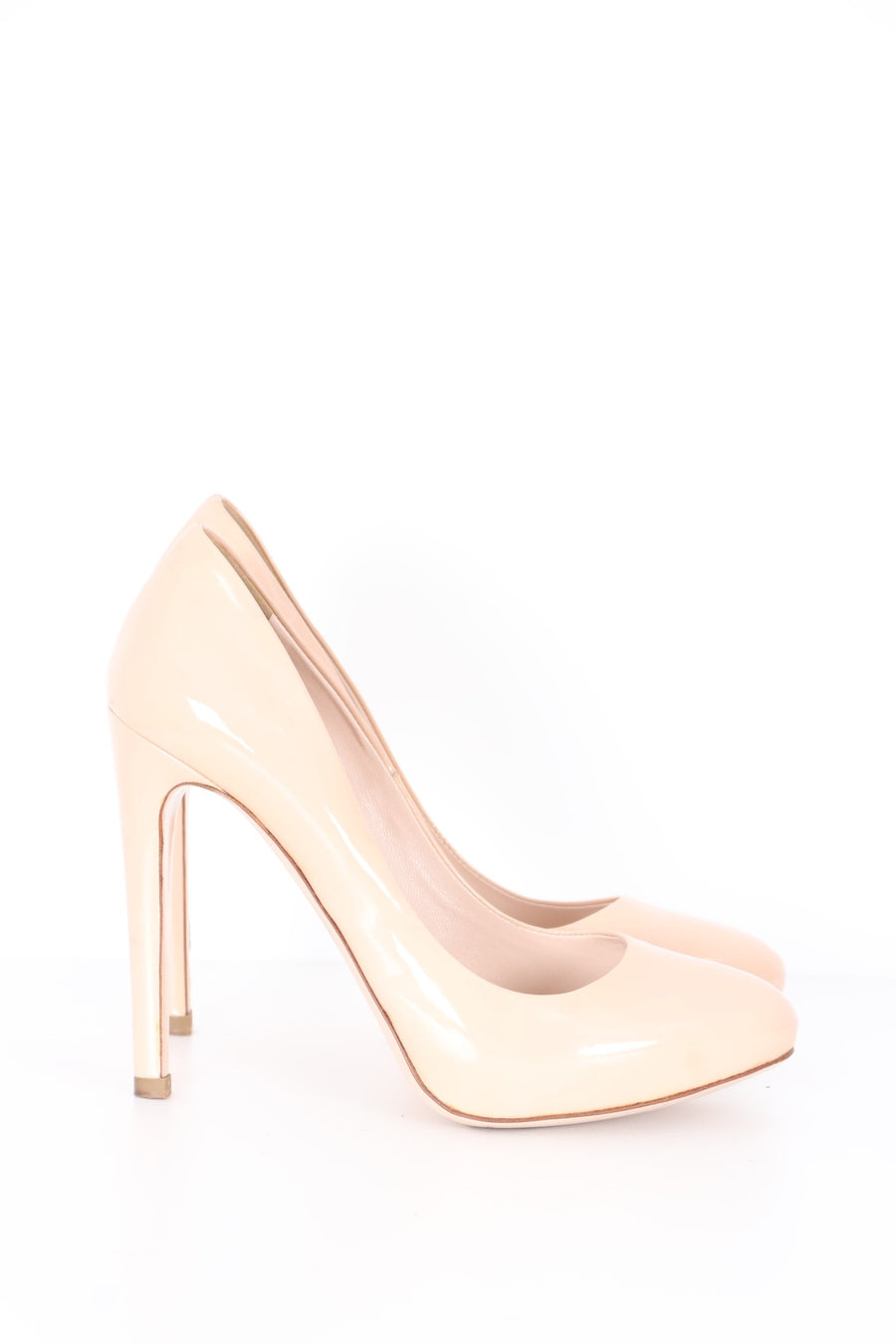 MIU MIU Nude Beige Patent Leather Heels (35.5)