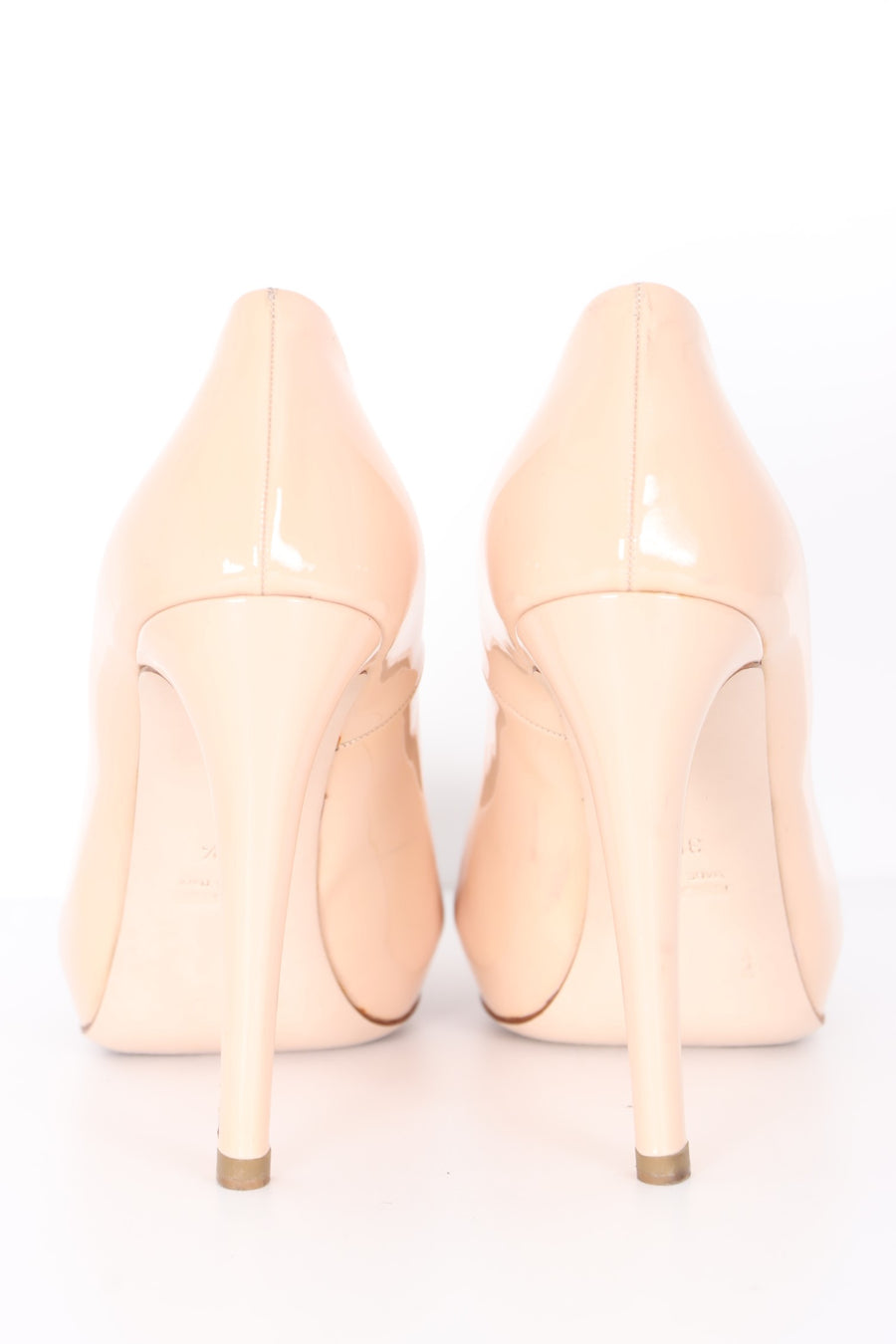 MIU MIU Nude Beige Patent Leather Heels (35.5)