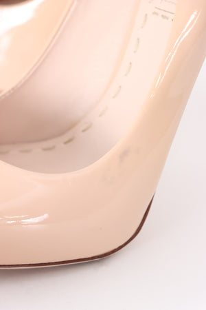 MIU MIU Nude Beige Patent Leather Heels (35.5)