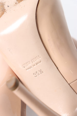 MIU MIU Nude Beige Patent Leather Heels (35.5)