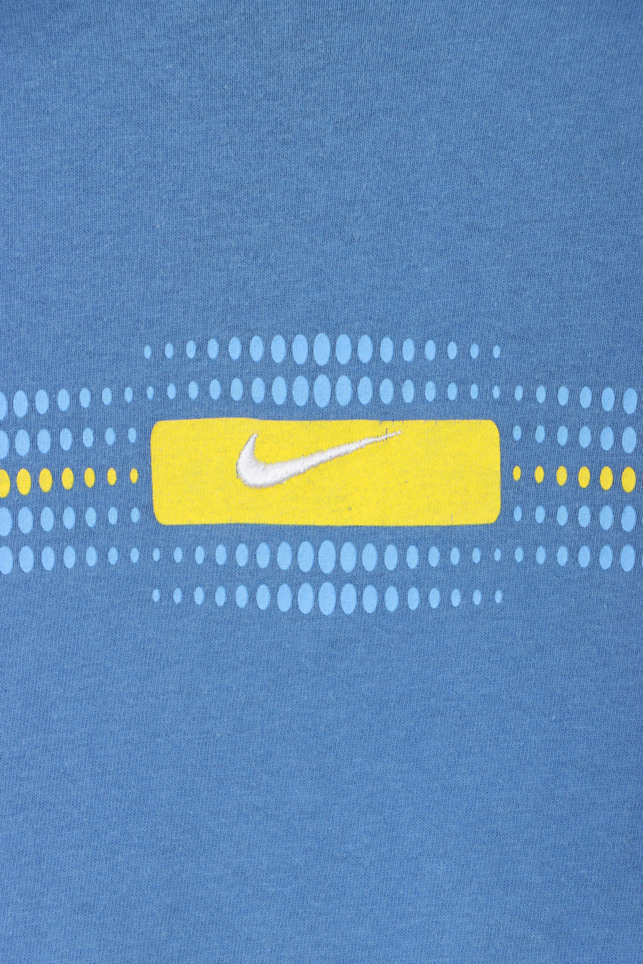 NIKE Centre Swoosh Logo Blue & Yellow T-Shirt (M)