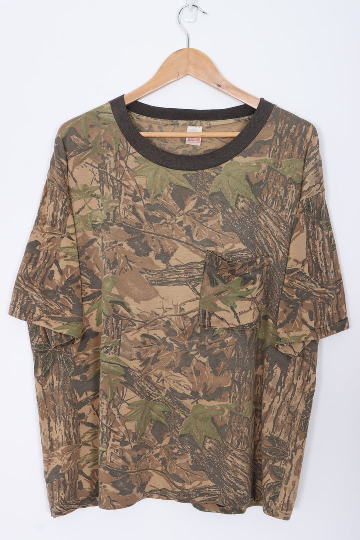 REALTREE Camo Single Stitch Boxy T-Shirt USA Made (XL)