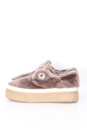 Attilio Giusti Leombruni AGL Fur Platform Loafer Sneakers (38)