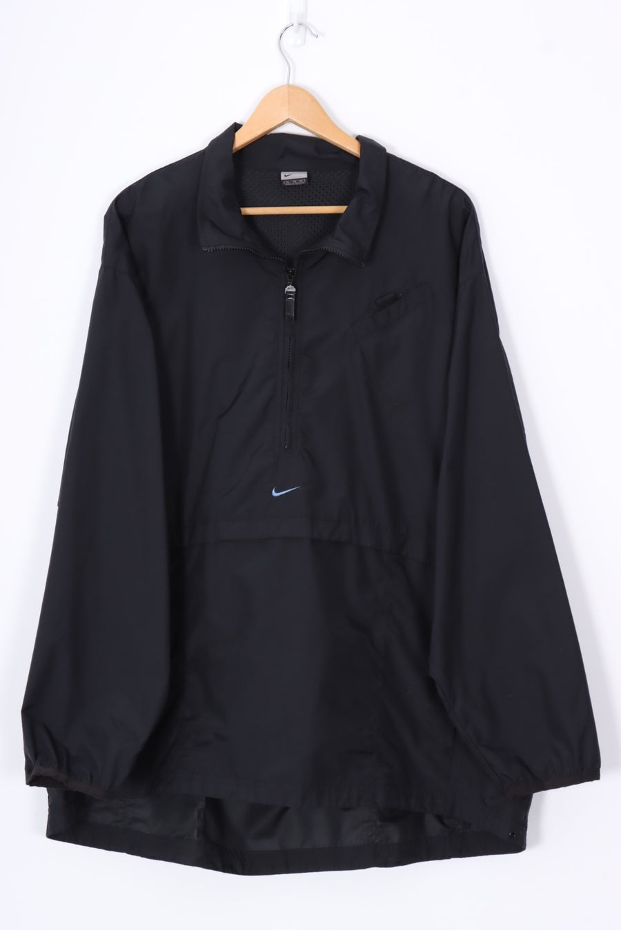 NIKE Centre Swoosh Black Back Pocket 1/4 Zip Jacket (XXL)