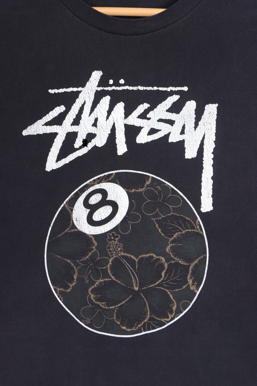 STUSSY Tropical Eight 8 Ball Black T-Shirt (XL)