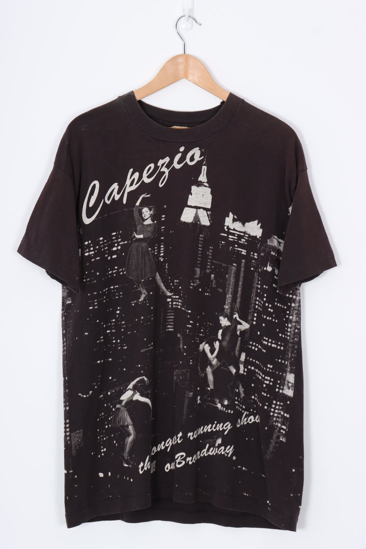 Capezio Dancing Broadway Theatre Sepia All Over Graphic Tee (XL)