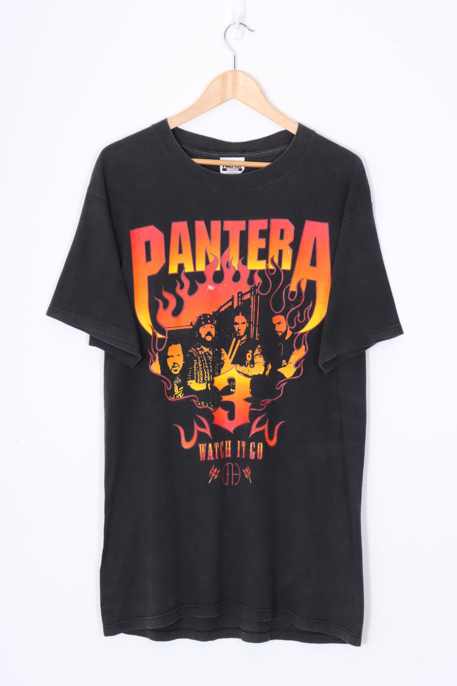 PANTERA 'Watch it Go' Flame 3 Band Tee (M-L)