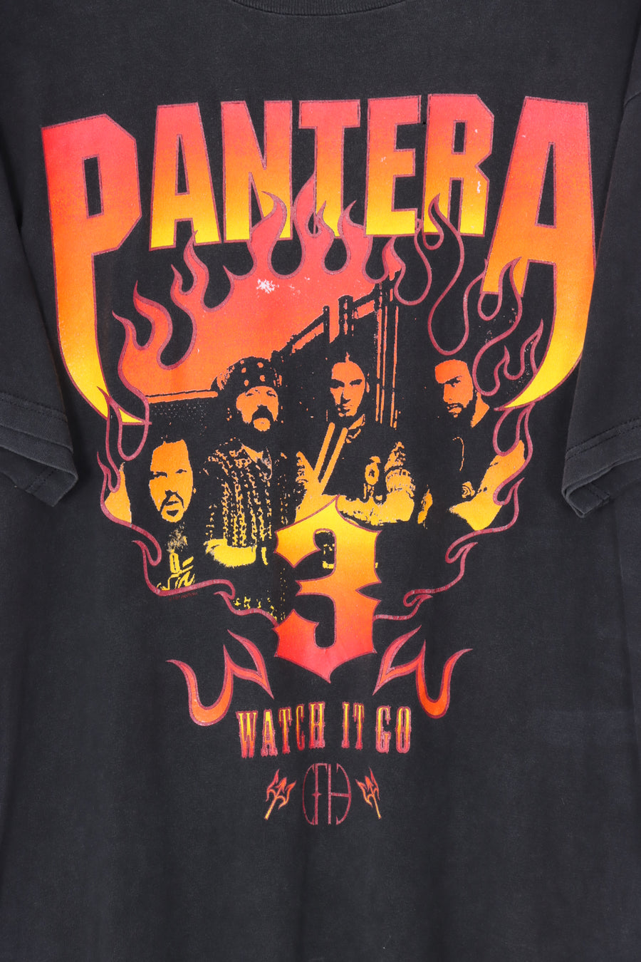 PANTERA 'Watch it Go' Flame 3 Band Tee (M-L)