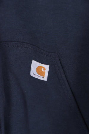 CARHARTT Sherpa Fleece Lined Full Zip Navy Hoodie (4XL)