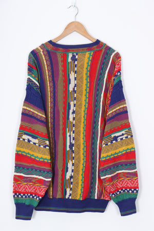 TOSANI Colourful Coogi Style 3D Sweater Knit (L-XL)