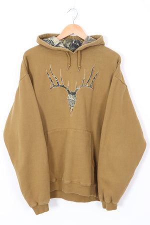 Camo Candela's Embroidered Stag Head Hunting Hoodie (XL)