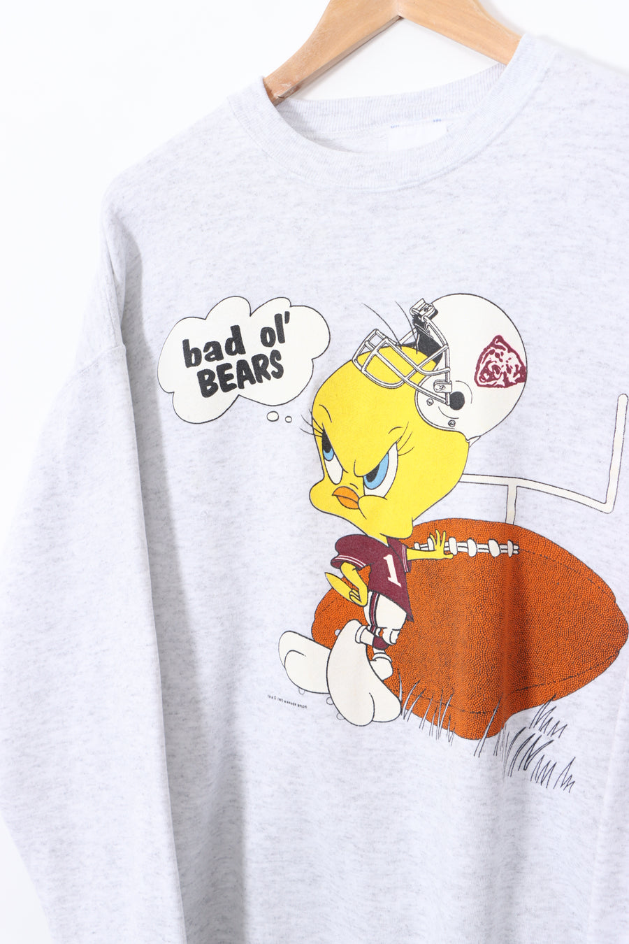 1993 'Bad ol' Bears' American Football Tweety Sweatshirt USA Made (XL)