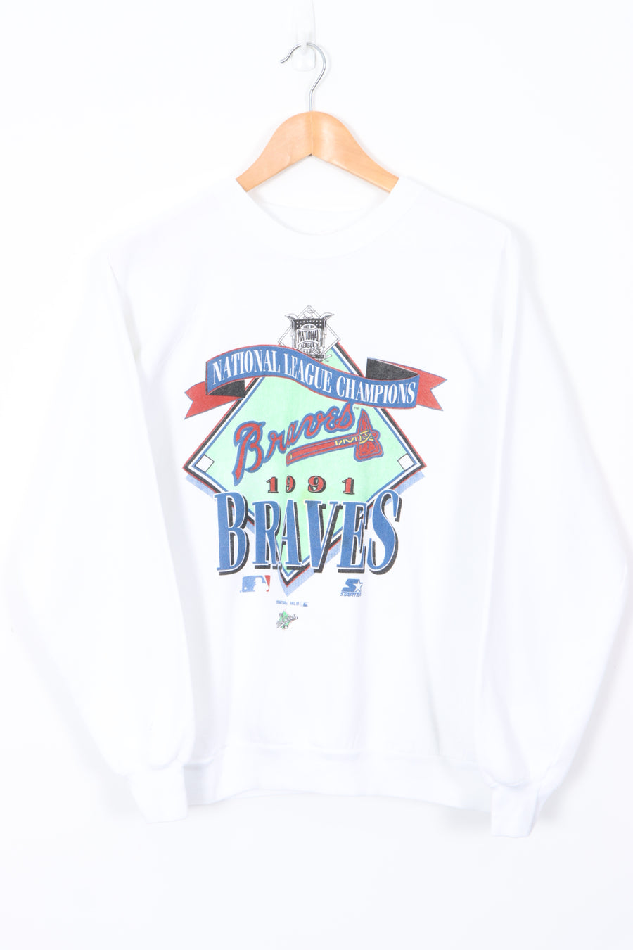 1991 Braves National League Champions MBL USA Made Sweatshirt (L)