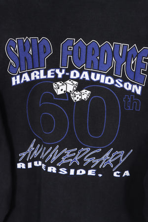 HARLEY DAVIDSON 60th Anniversary Flame Sleeve Detail Long Sleeve Tee (XXL)