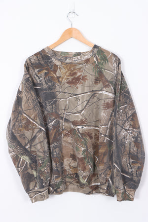 Camouflage Forest Design Print Sweatshirt (L)