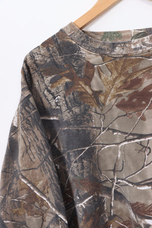 Camouflage Forest Design Print Sweatshirt (L)