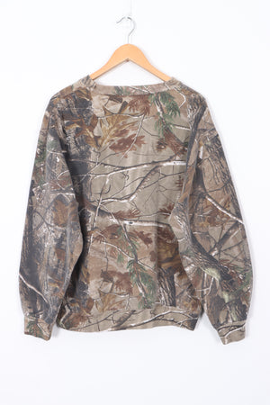 Camouflage Forest Design Print Sweatshirt (L)