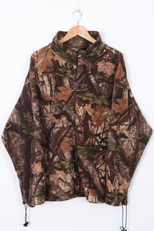 LODGE OUTFITTERS Camouflage Print Full Zip Fleece (XXL)