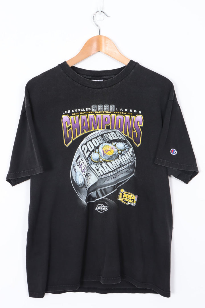 CHAMPION NBA 2000 Finals Los Angeles Lakers Black Tee (L)