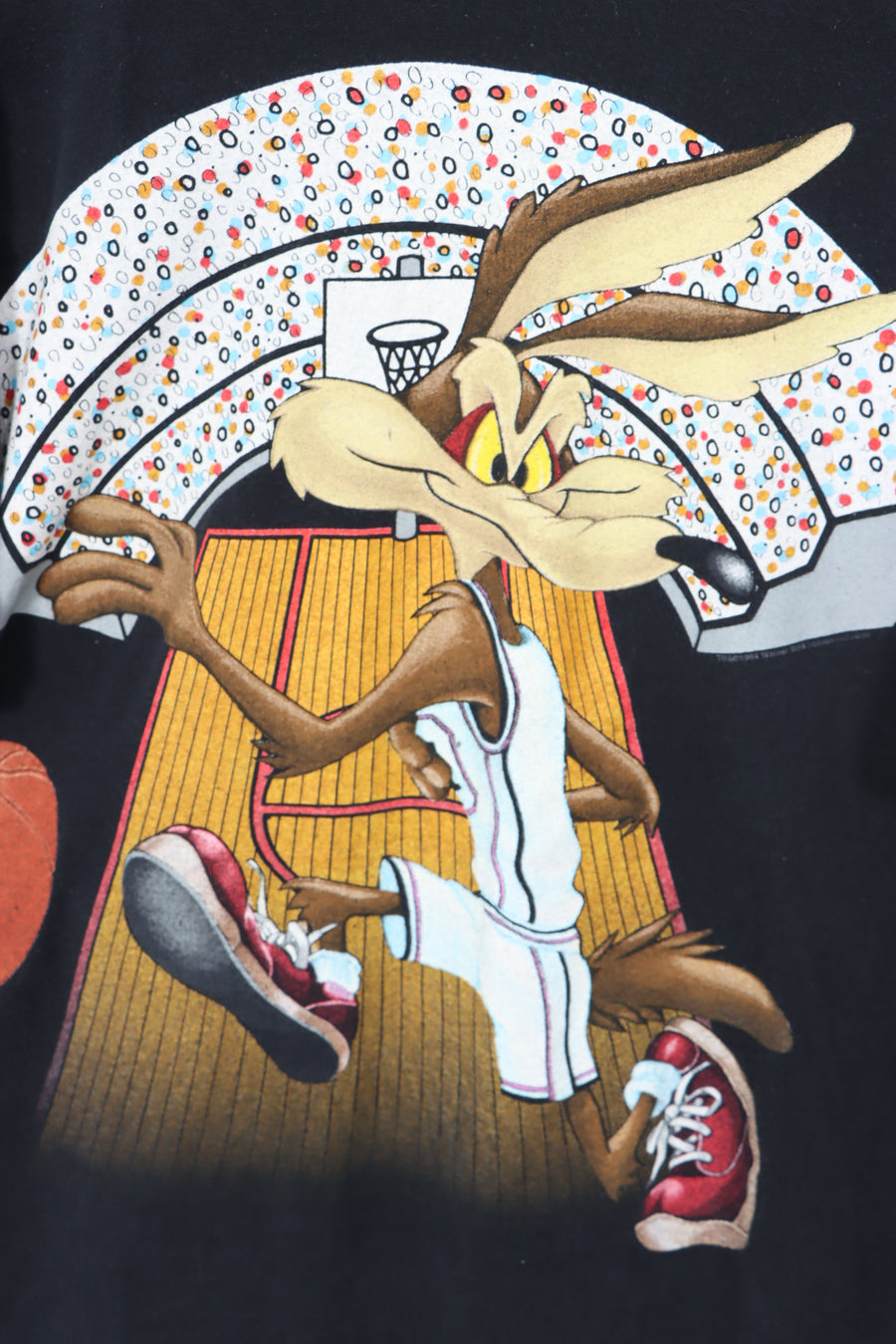 Looney Tunes Wile E. Coyote Basketball Back Front Graphic Tee (L-XL)