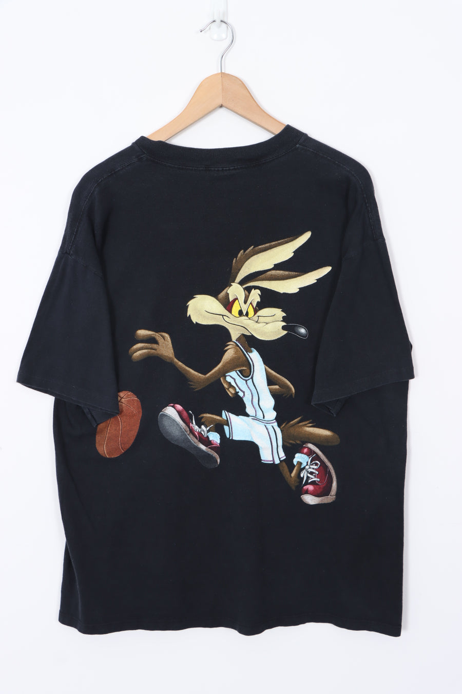 Looney Tunes Wile E. Coyote Basketball Back Front Graphic Tee (L-XL)