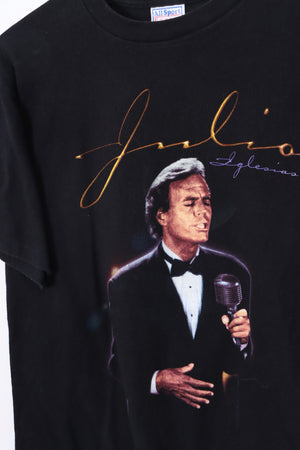 1999 Julio Iglesias Promo Music Black Single Stitch T-Shirt (M)