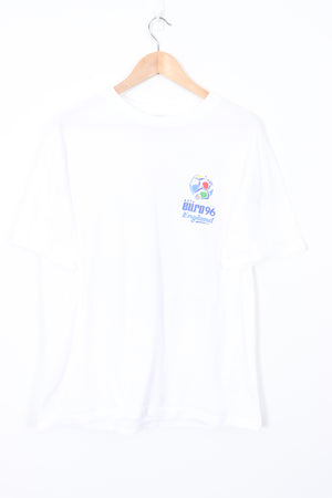 1994 England UEFA EURO Cup USA Made White T-Shirt (L)