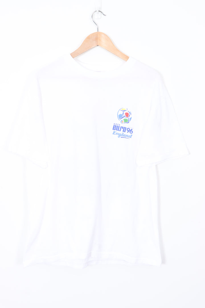 1994 England UEFA EURO Cup USA Made White T-Shirt (L)