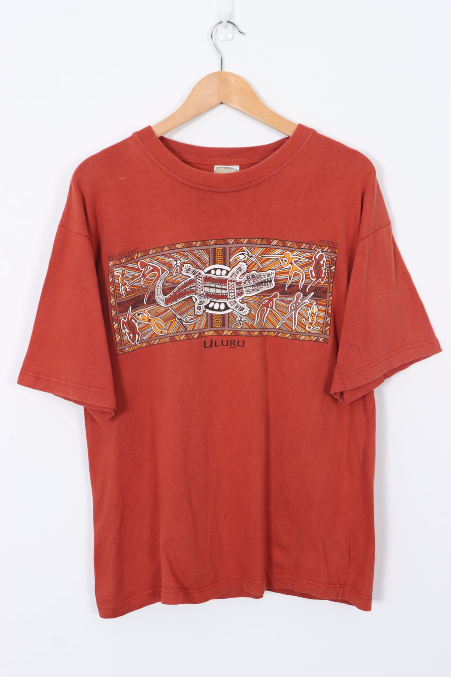 Uluru Crocodile Hunt Vintage T-Shirt Made in Australia (L-XL)