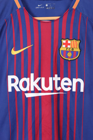 Barcelona 2017/2018 NIKE Home Soccer Jersey (L)