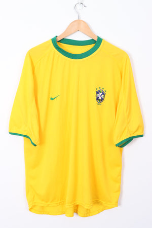 BOOTLEG Brazil 2000 Home Soccer Jersey (XL-XXL)