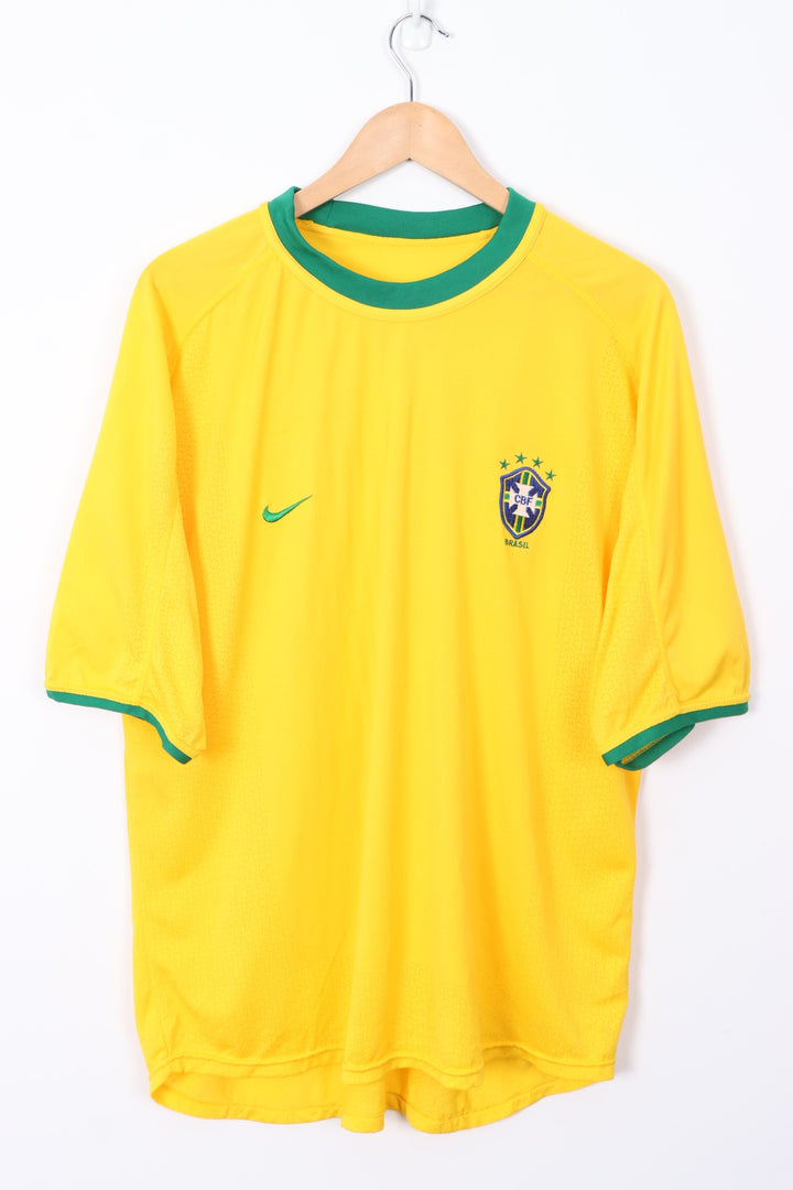 BOOTLEG Brazil 2000 Home Soccer Jersey (XL-XXL)