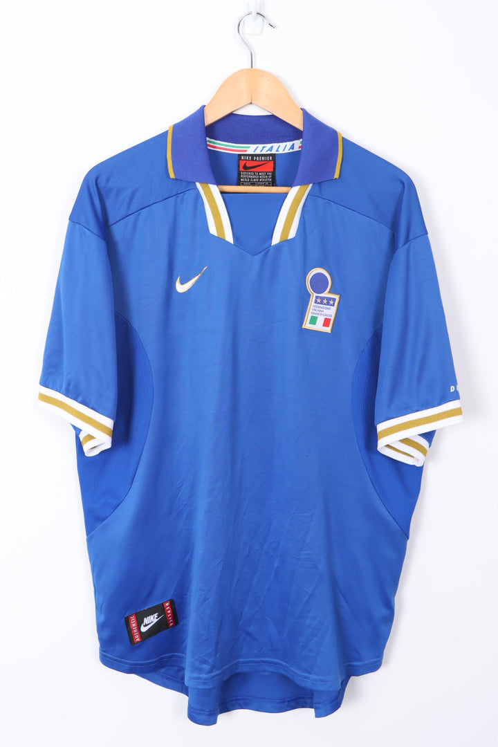 Italy 1996/1997 NIKE Home Soccer Jersey UK Made (XL)