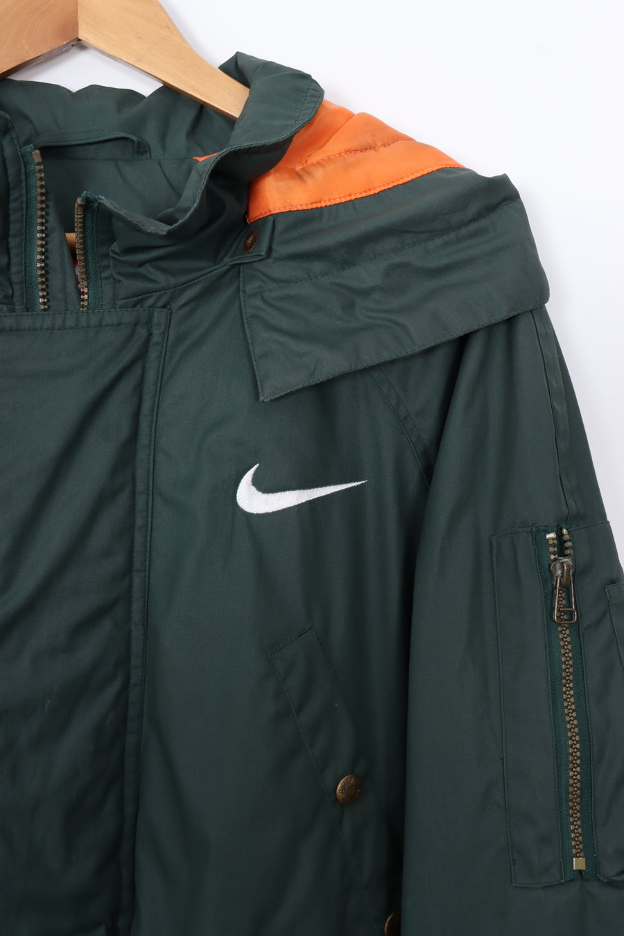 NIKE River Edge Forest Green & Orange USA Made Jacket (XL)