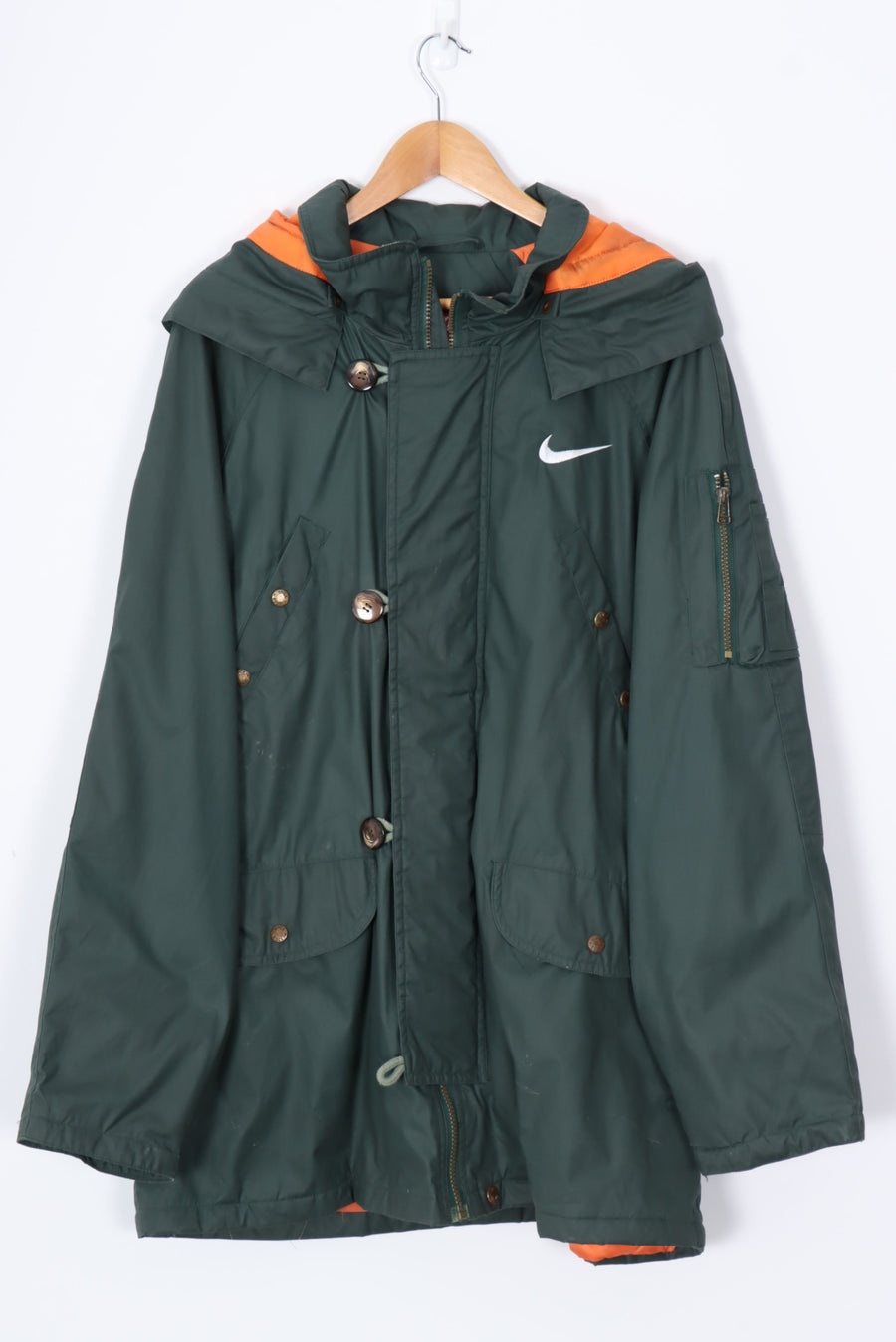 NIKE River Edge Forest Green & Orange USA Made Jacket (XL)