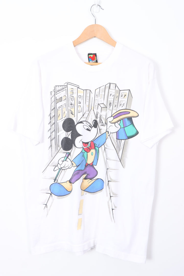 DISNEY Mickey Mouse Magician 90s Single Stitch T-Shirt USA Made (L-XL)