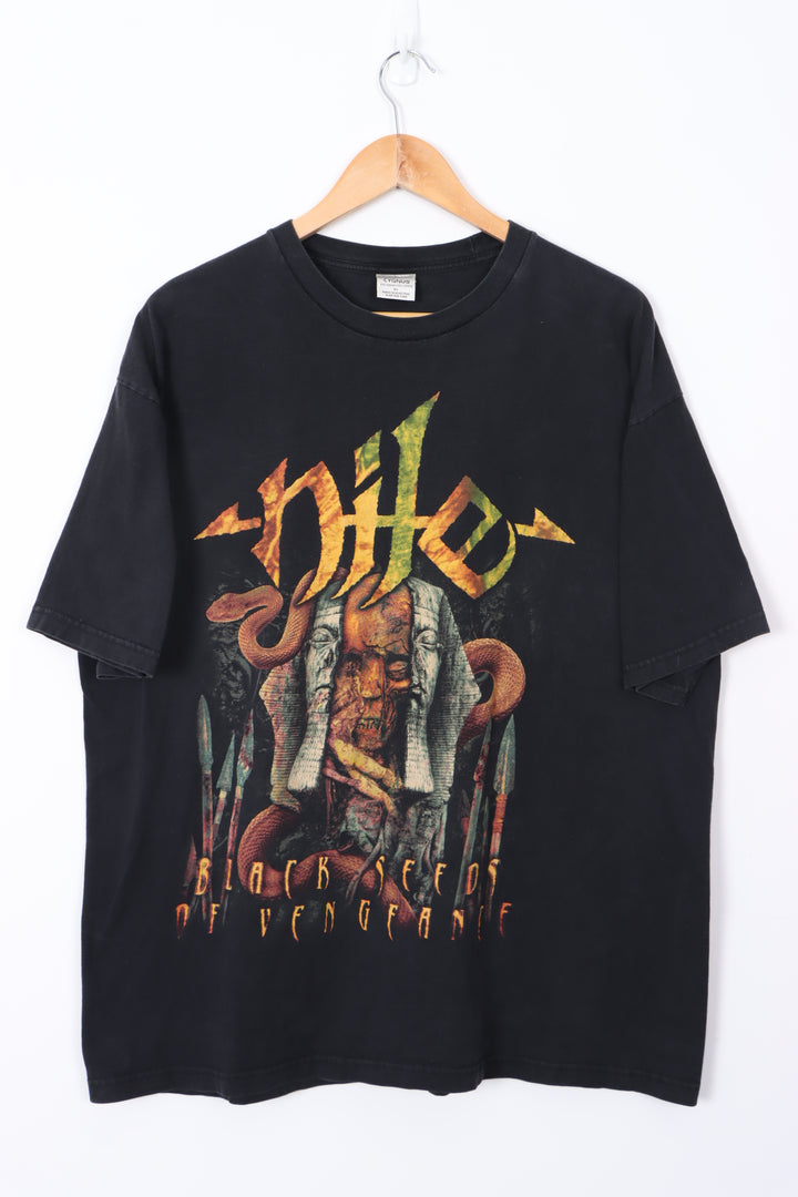 Nile 'Black Seeds of Vengeance' Front Back Band Merch T-Shirt (XL)