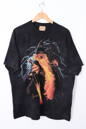 THE MOUNTAIN Magic Wizard Lightning Tie Dye T-Shirt (XL)