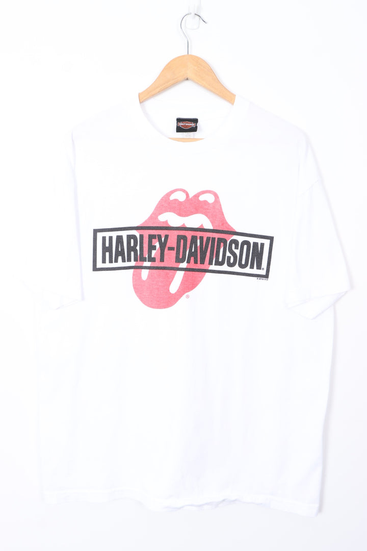 HARLEY DAVIDSON x Rolling Stones Big Logo Oversized T-Shirt (XL)