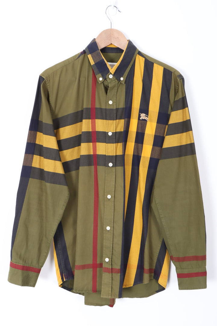 REPLICA Burberry Big Nova Check Button Up Shirt (L)