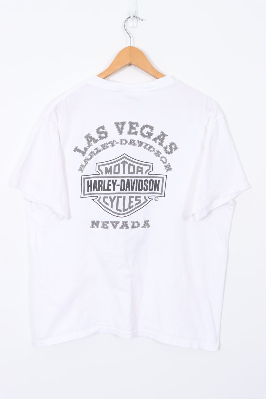 HARLEY DAVIDSON 'Born to Ride. Live to Ride' Las Vegas White Tee (L)