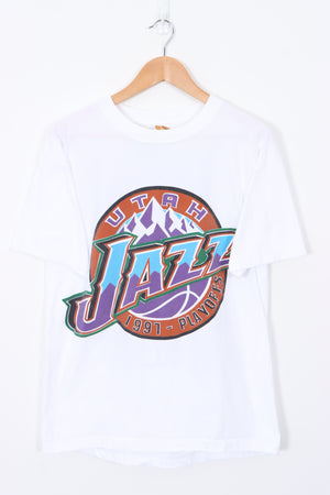 Utah Jazz 1997 Play Offs USA Made White NFL T-Shirt (L)