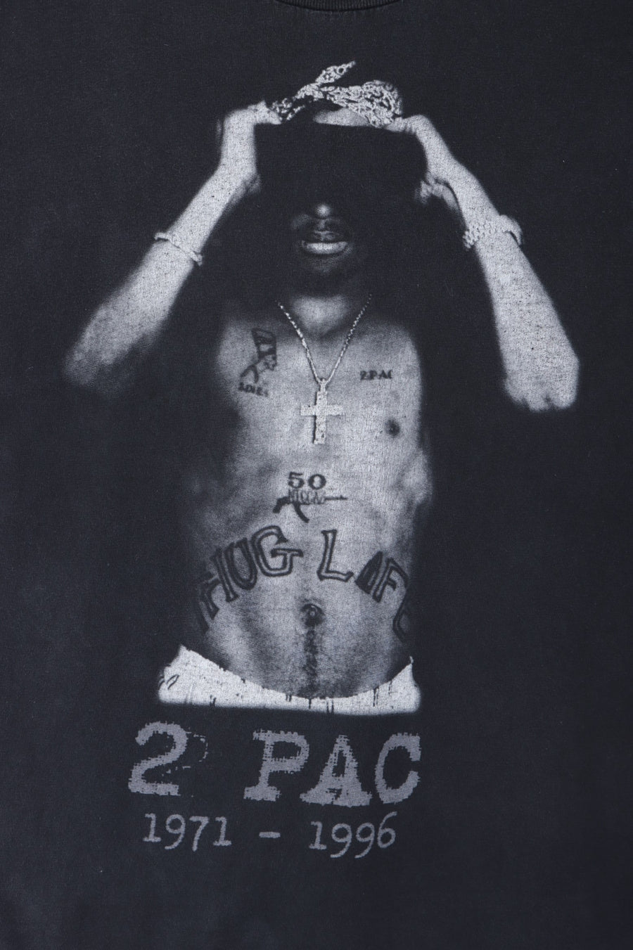 Tupac '2Pac' Shakur Memorial Front Back T-Shirt (L)