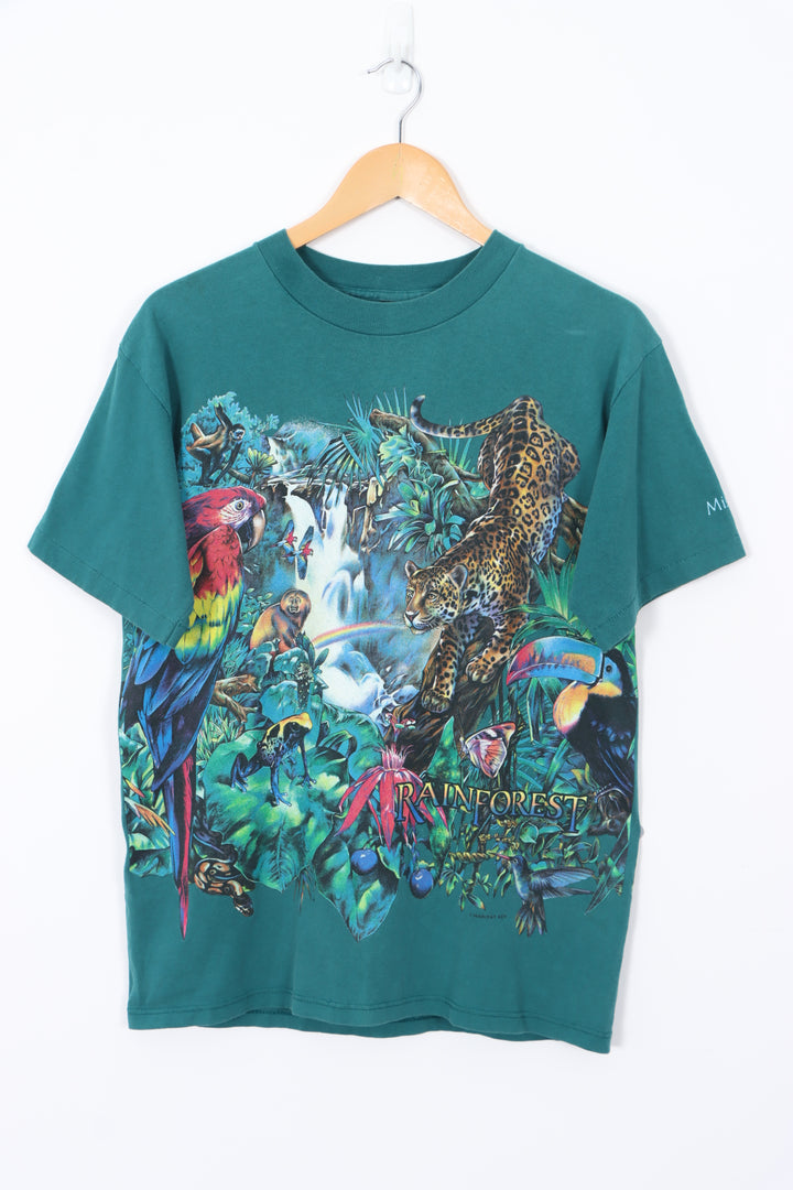 HABITAT Tropical Rainforest Animals USA Made T-Shirt (M)