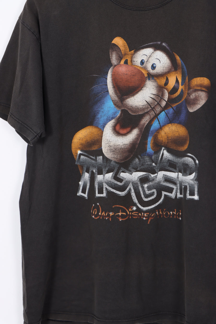 Walt Disney World Tigger Large Graphic Print Made in USA Tee (M-L)